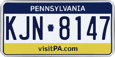 PA license plate KJN8147