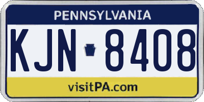 PA license plate KJN8408