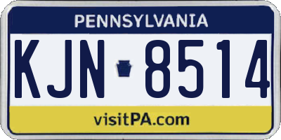 PA license plate KJN8514