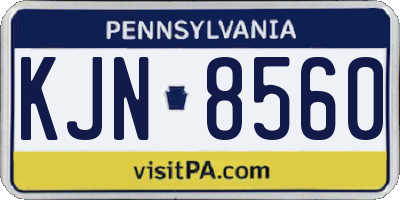 PA license plate KJN8560