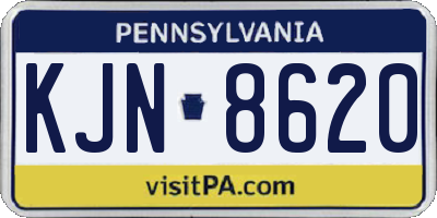PA license plate KJN8620