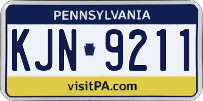 PA license plate KJN9211