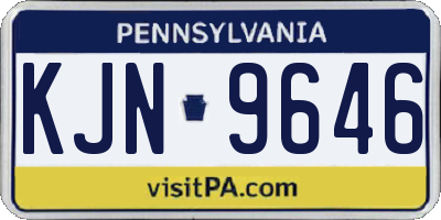 PA license plate KJN9646