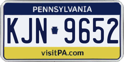 PA license plate KJN9652