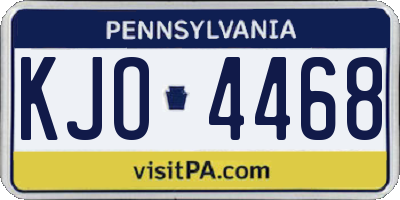 PA license plate KJO4468