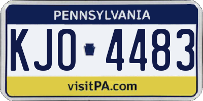 PA license plate KJO4483