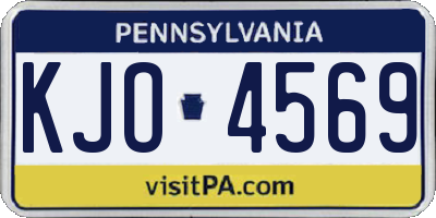 PA license plate KJO4569