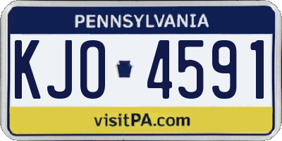 PA license plate KJO4591