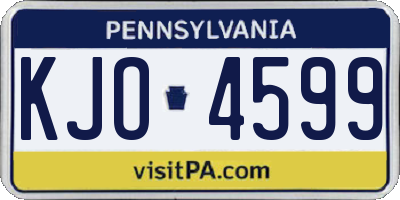 PA license plate KJO4599