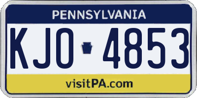 PA license plate KJO4853