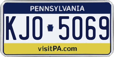 PA license plate KJO5069