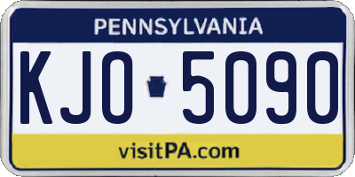 PA license plate KJO5090