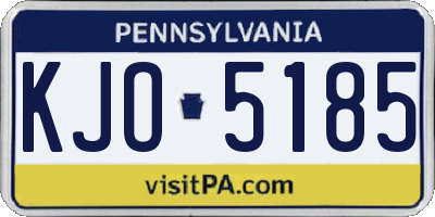 PA license plate KJO5185