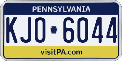 PA license plate KJO6044