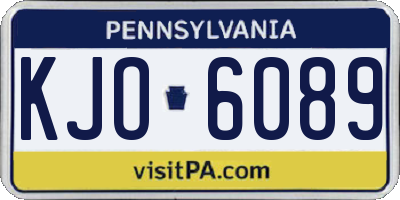 PA license plate KJO6089