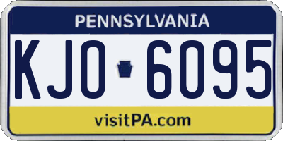 PA license plate KJO6095