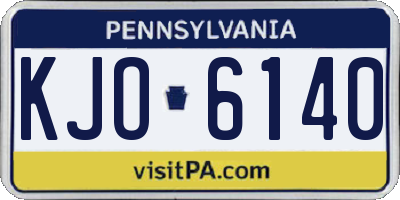 PA license plate KJO6140