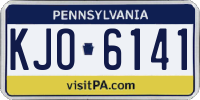 PA license plate KJO6141