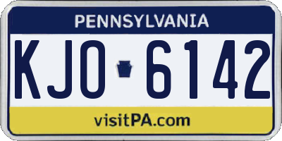 PA license plate KJO6142