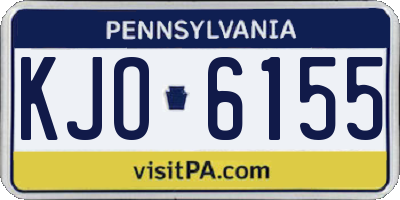 PA license plate KJO6155