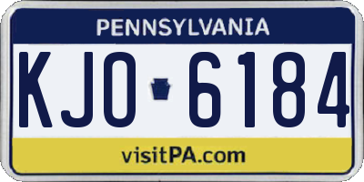 PA license plate KJO6184