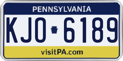 PA license plate KJO6189