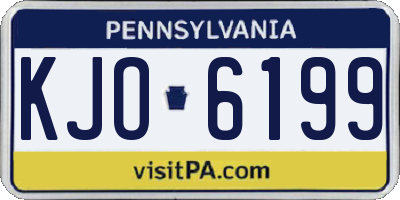 PA license plate KJO6199