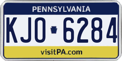 PA license plate KJO6284