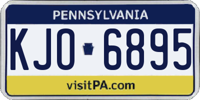PA license plate KJO6895