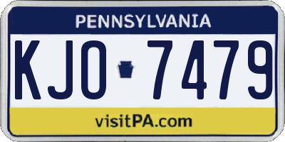 PA license plate KJO7479