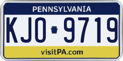 PA license plate KJO9719