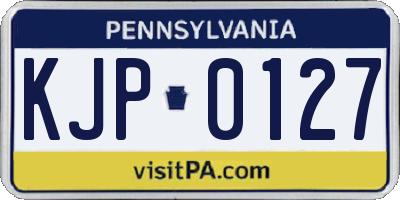 PA license plate KJP0127
