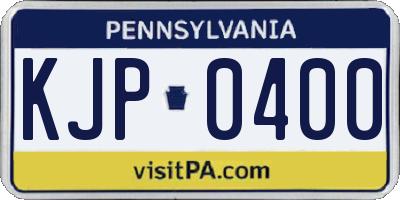 PA license plate KJP0400