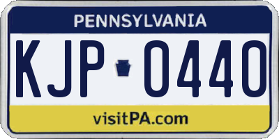 PA license plate KJP0440