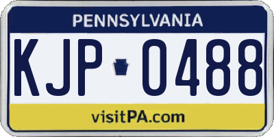 PA license plate KJP0488