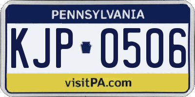 PA license plate KJP0506