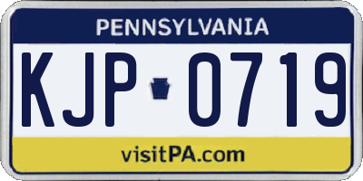 PA license plate KJP0719