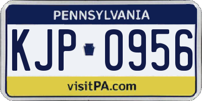 PA license plate KJP0956