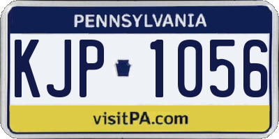 PA license plate KJP1056