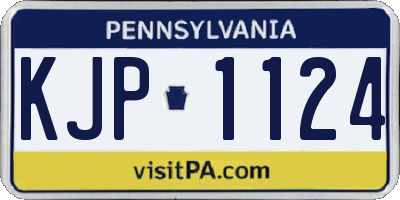 PA license plate KJP1124