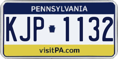 PA license plate KJP1132