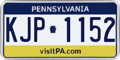 PA license plate KJP1152