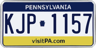 PA license plate KJP1157