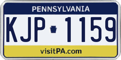 PA license plate KJP1159