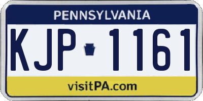 PA license plate KJP1161