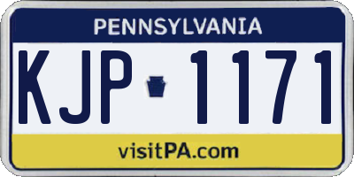 PA license plate KJP1171