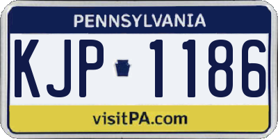 PA license plate KJP1186
