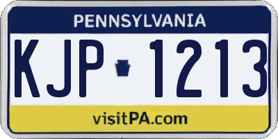 PA license plate KJP1213