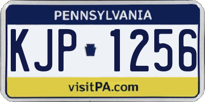 PA license plate KJP1256