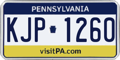 PA license plate KJP1260